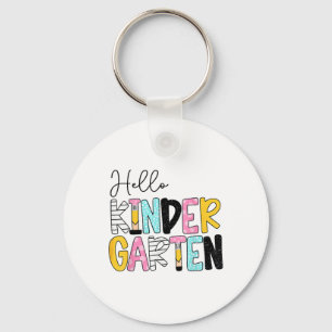 Hello Kindergarten Team Kinder Back To School Teac Key Ring