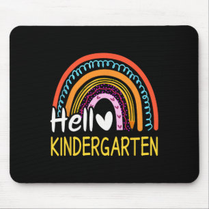 Hello Kindergarten Team Teacher Back to School Rai Mouse Pad