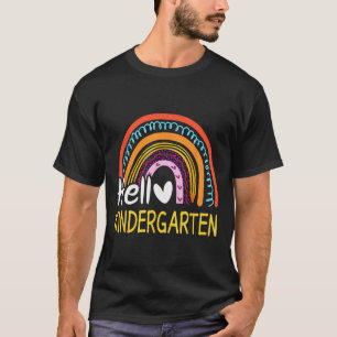 Hello Kindergarten Team Teacher Byck To School Rai T-Shirt