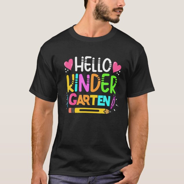 Hello Kindergarten Tee Back To School (Front)