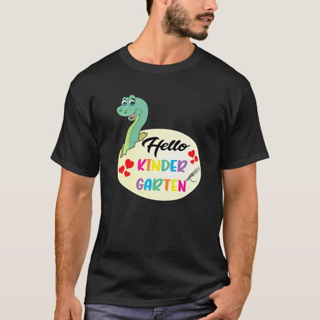 Hello Kindergarten This My First Day Of Kindergart T-Shirt (Front)