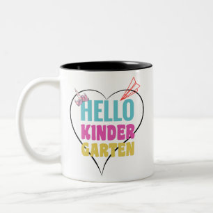 Hello Kindergarten Two-Tone Coffee Mug