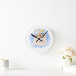 Hello Kitty Round Clock
