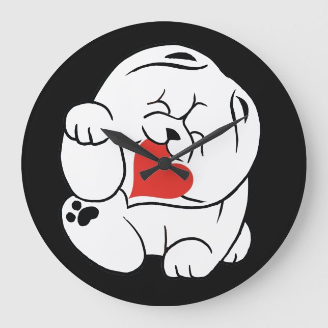 HELLO KOKORO  Chow dog Large Clock (Front)