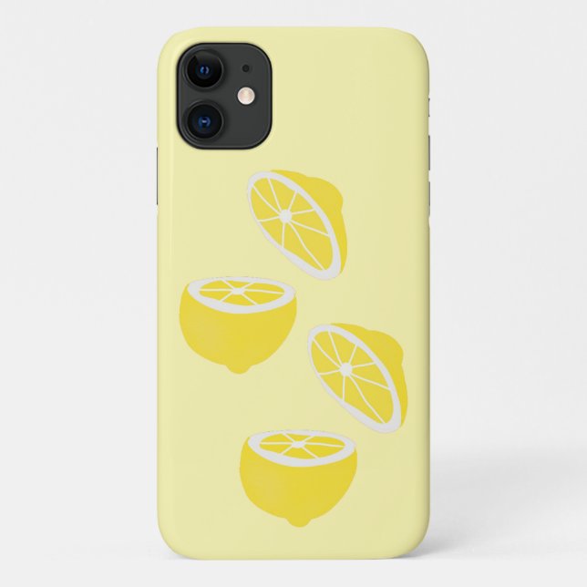 Hello Lemon modern yellow fruit Case-Mate iPhone Case (Back)