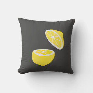 Hello Lemon modern yellow fruit Cushion