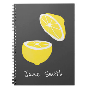 Hello Lemon modern yellow fruit Notebook