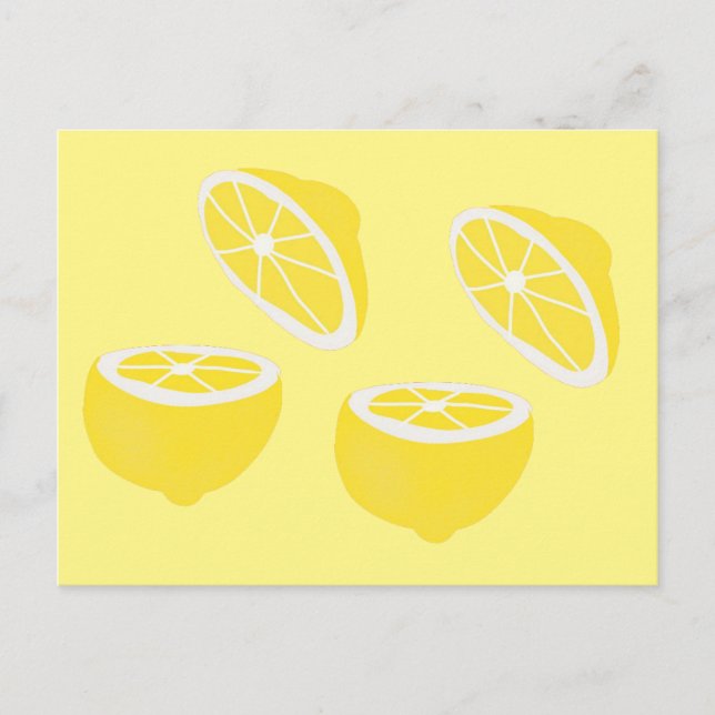 Hello Lemon modern yellow fruit Postcard (Front)