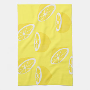 Hello Lemon modern yellow fruit Tea Towel