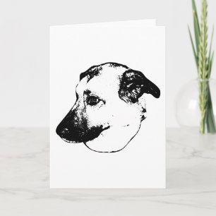 Hello Lines, Dog Art Card