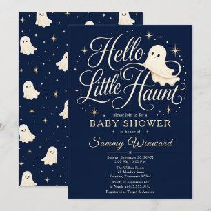Hello Little Haunt Halloween Baby Shower Invitation