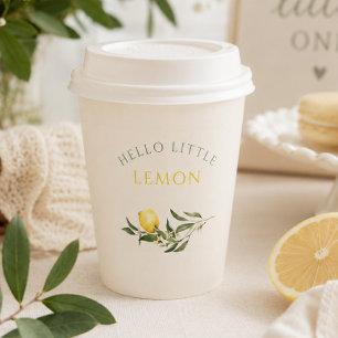 Hello Little Lemon Citrus Baby Shower Paper Cups