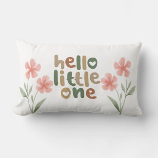 "Hello Little One" Print Nursery  Lumbar Cushion