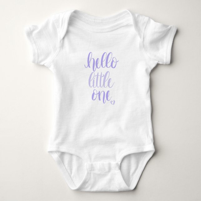 Hello Little One Purple Baby Bodysuit (Front)