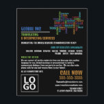 Hello Logo, Translator & Interpreter Flyer<br><div class="desc">Hello Logo,  Translator & Interpreter Advertising Flyers By The Business Card Store.</div>
