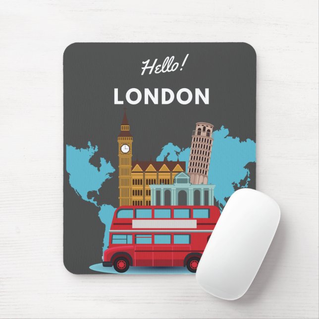 Hello London  Mouse Pad (With Mouse)