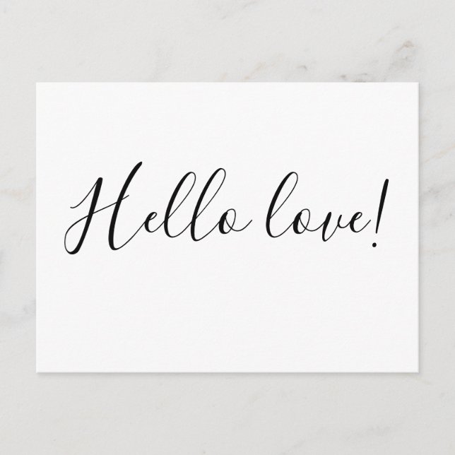 Hello love postcard (Front)