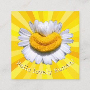 "Hello lovely Human!" Chamomile Smile Sunshine Enclosure Card