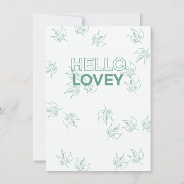 Hello lovey card (Front)