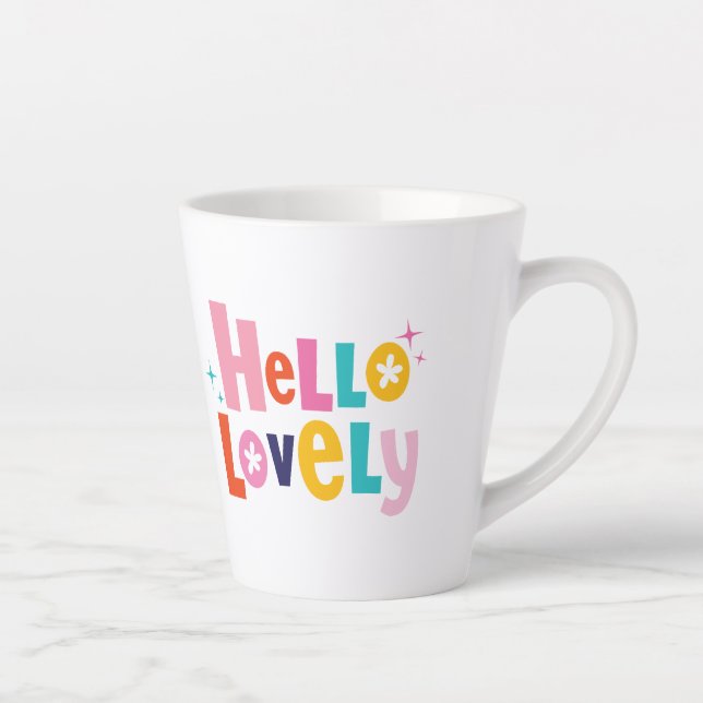 Hello Lovey Latte Mug  (Right)