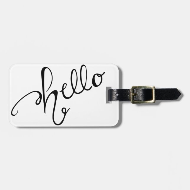 Hello Luggage Tag (Front Horizontal)