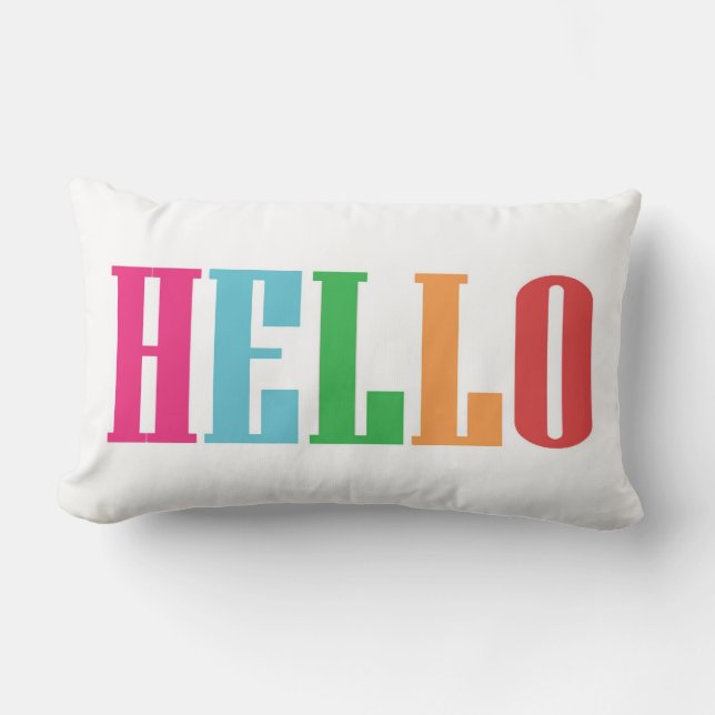 Hello Lumbar Pillow (Front)