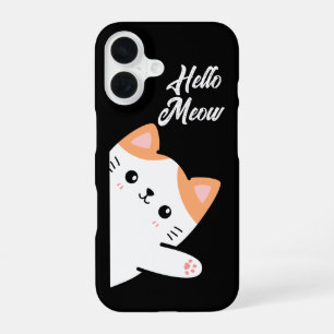 Hello Meow Cat iPhone 16 Case