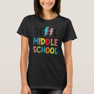 Hello Middle School Girl Tie Dye Back To School T-Shirt