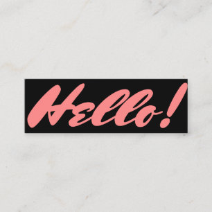 Hello mini style business card