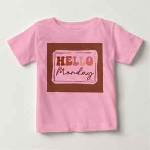  hello mondayToddler Pink Baby T-Shirt