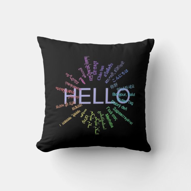 Hello (Multi Language) Pillow (Front)