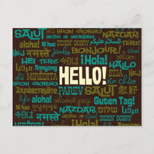 Hello (Multi Language) Postcard