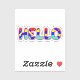 HELLO Multicolor Vibrant Text 