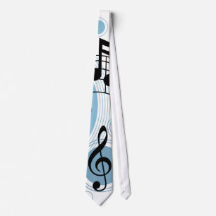 hello music notes tie