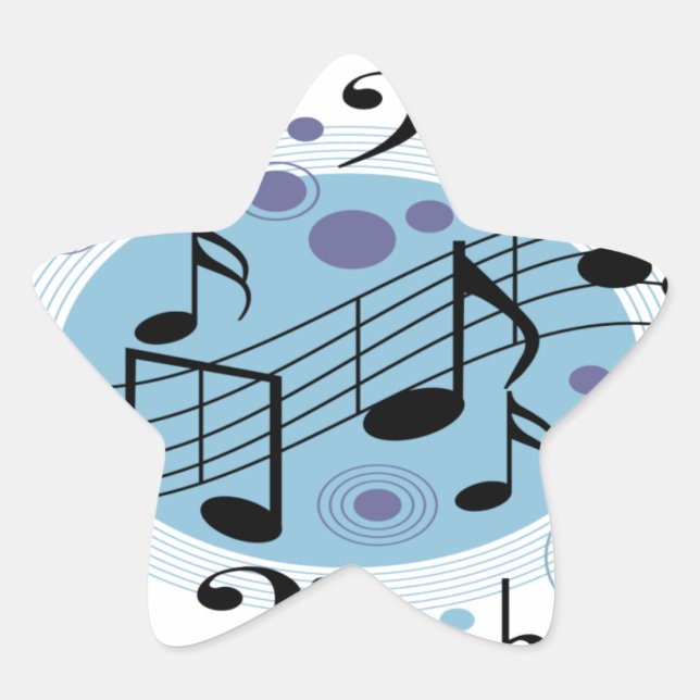 hello music star sticker (Front)
