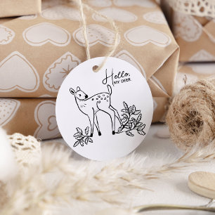Hello My Deer Decorative Craft Valentine's Rubber Stamp