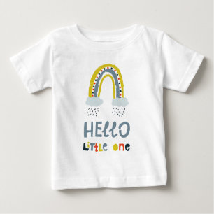 Hello My Little One Rainbow Baby T-Shirt
