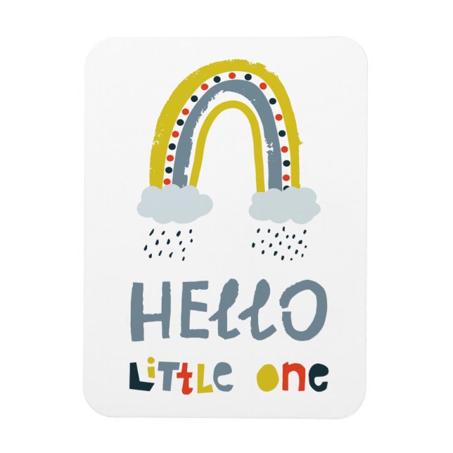 Hello My Little One Rainbow Magnet (Vertical)