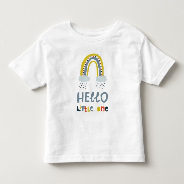Hello My Little One Rainbow Toddler T-Shirt (Front)