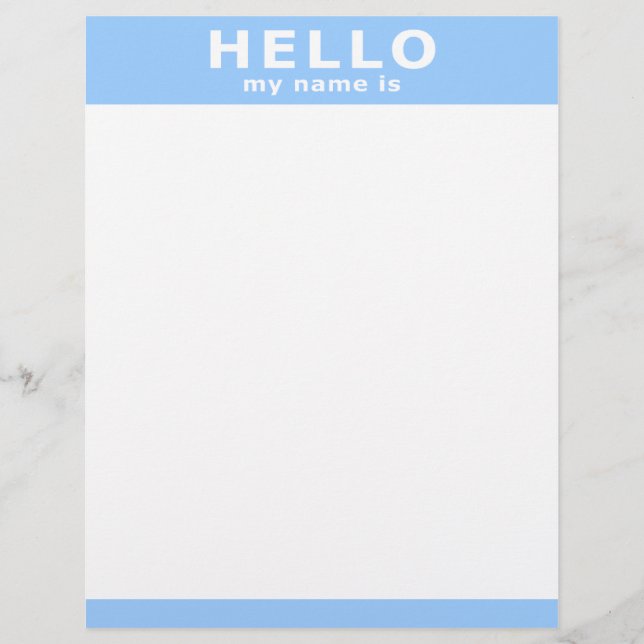 hello my name is... (Front)