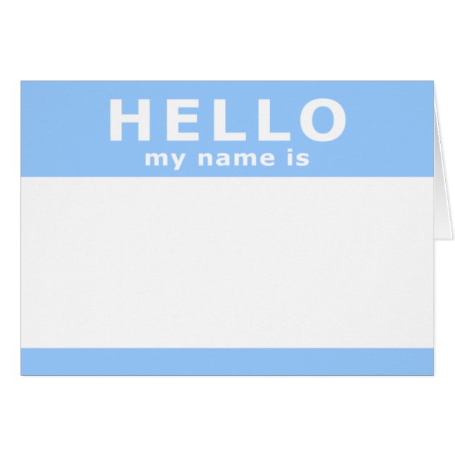 hello my name is (Front Horizontal)