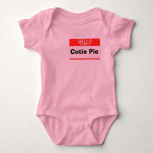 Hello My Name Is Baby Bodysuit