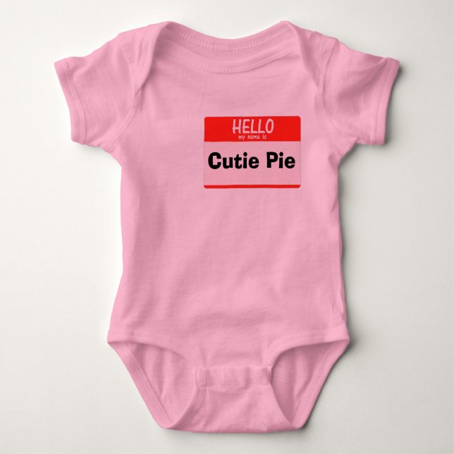 Hello My Name Is Baby Bodysuit (Front)
