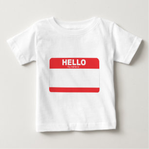 hello my name is blank name tag.png baby T-Shirt