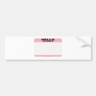 Hello my name is BLANK PINK copy Bumper Sticker