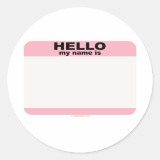 Hello my name is BLANK PINK copy Classic Round Sticker