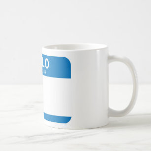 Hello My Name Is - Blue Coffee Mug