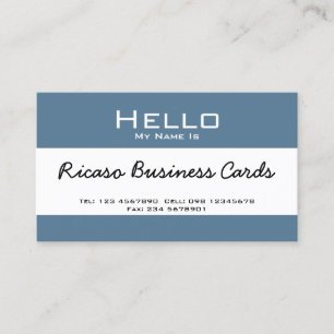 Hello My Name Is Business Card
