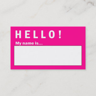 Hello My Name Is... Business Cards