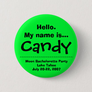 Hello.My name is Candy 6 Cm Round Badge